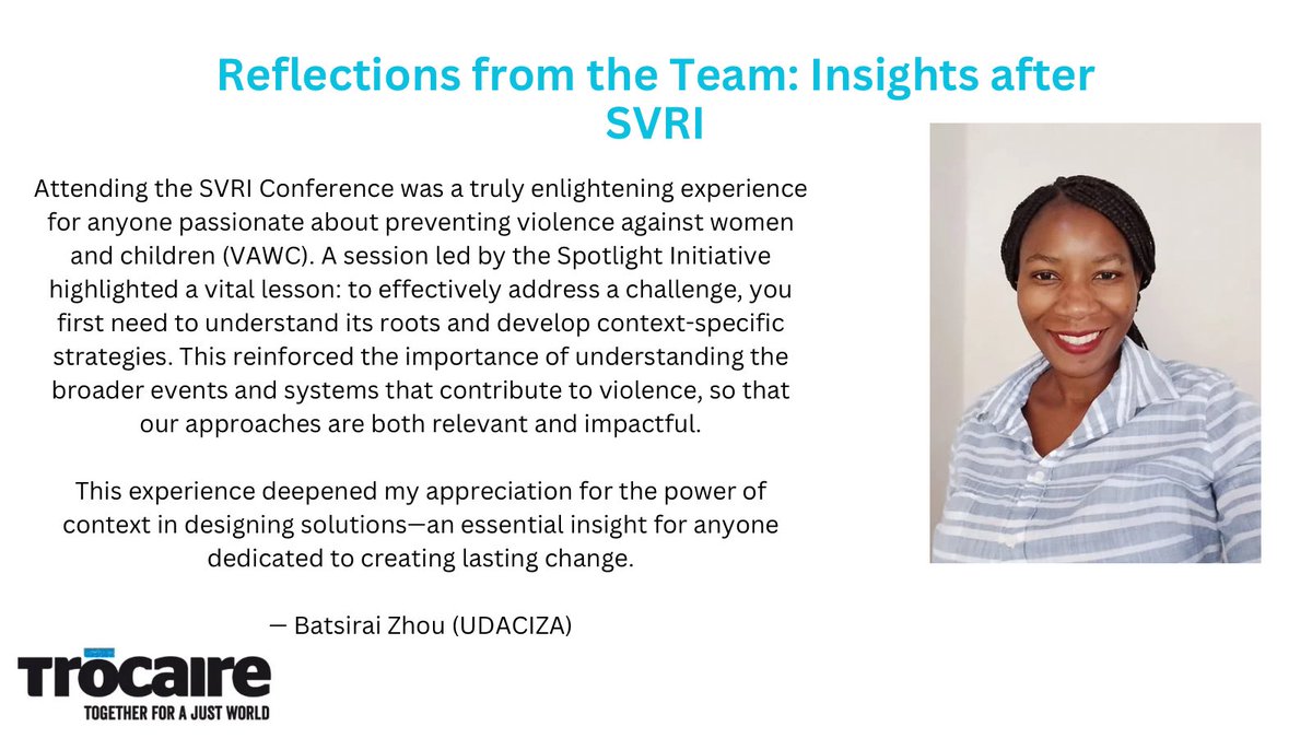 Two weeks post @TheSVRI conference and the insights are still fresh! The experience reinforced the power of collective action against VAW. I’m inspired by the connections we made and the strategies shared-especially for scaling SASA! Faith’s approach. Ready to apply learnings!