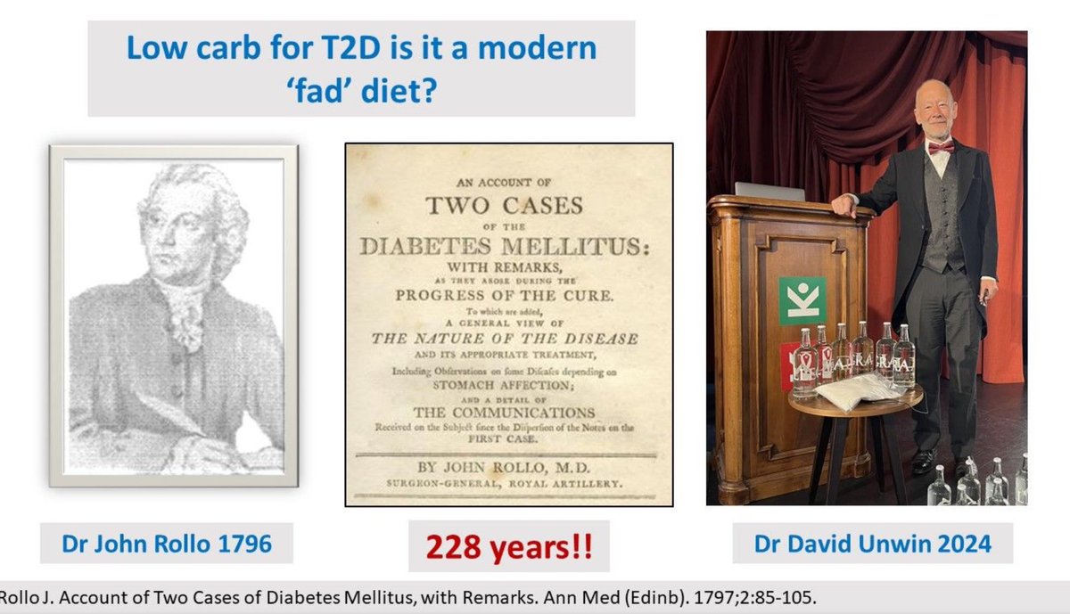 lowcarbGP's tweet photo. Low carb diet for diabetes NOT a modern ‘fad’! First published case of drug free T2D remission was 228 years ago in 1796 It still works today Just eat nutrient dense food that doesn’t spike your blood sugar 😊👍 https://t.co/PLi2yoyZ4x