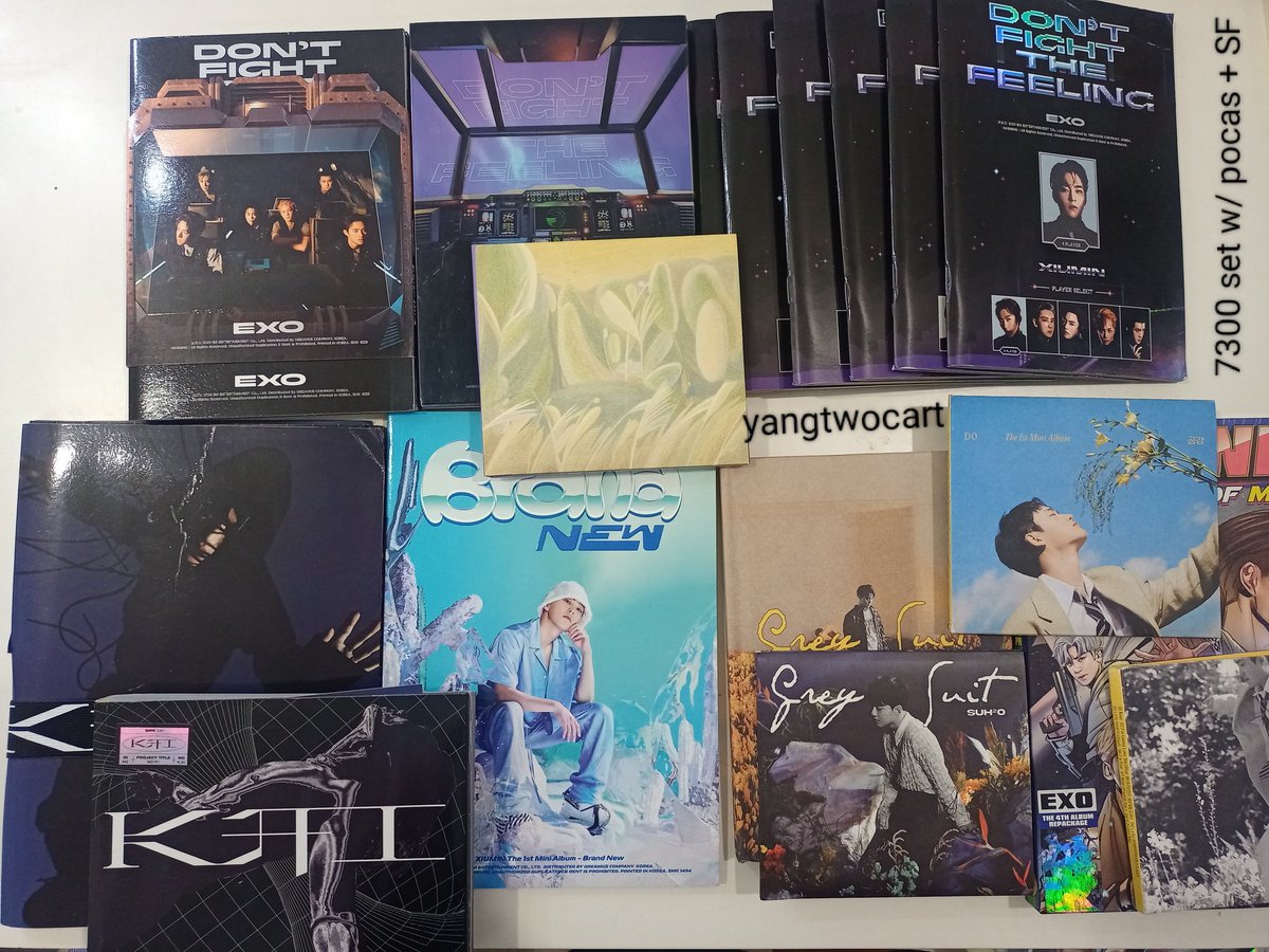 yangtwocart's tweet photo. WTS LFB QUITTING SALE EXO DFTF BRANDNEW MMMH GREYSUIT EMPATHY LAST SCENE

7300 SET + LSF 

•what you see is what you get 
•albums all unsealed but good condi
•pocas good condi x sensi
•tpom ch ver https://t.co/QUyv0z3mgk