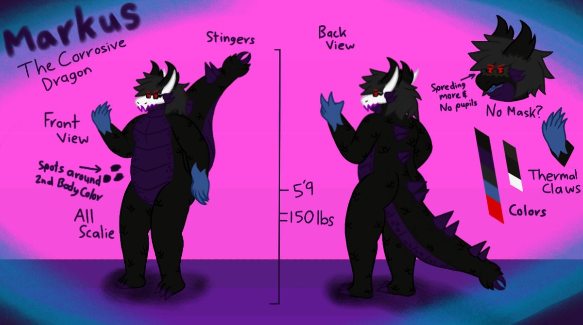 TheMarkyDragon's tweet photo. (New pinned)
Welcome to my stuff. I'm a scalie that does drawings, play games and do other stuff. You'll see some scalie, furry, game characters here and mostly retweeted shitposts in here. 
That's mostly it here, dm me for my discord server, if you like!
(Here's my ref sheet) https://t.co/I6DrReyPUQ