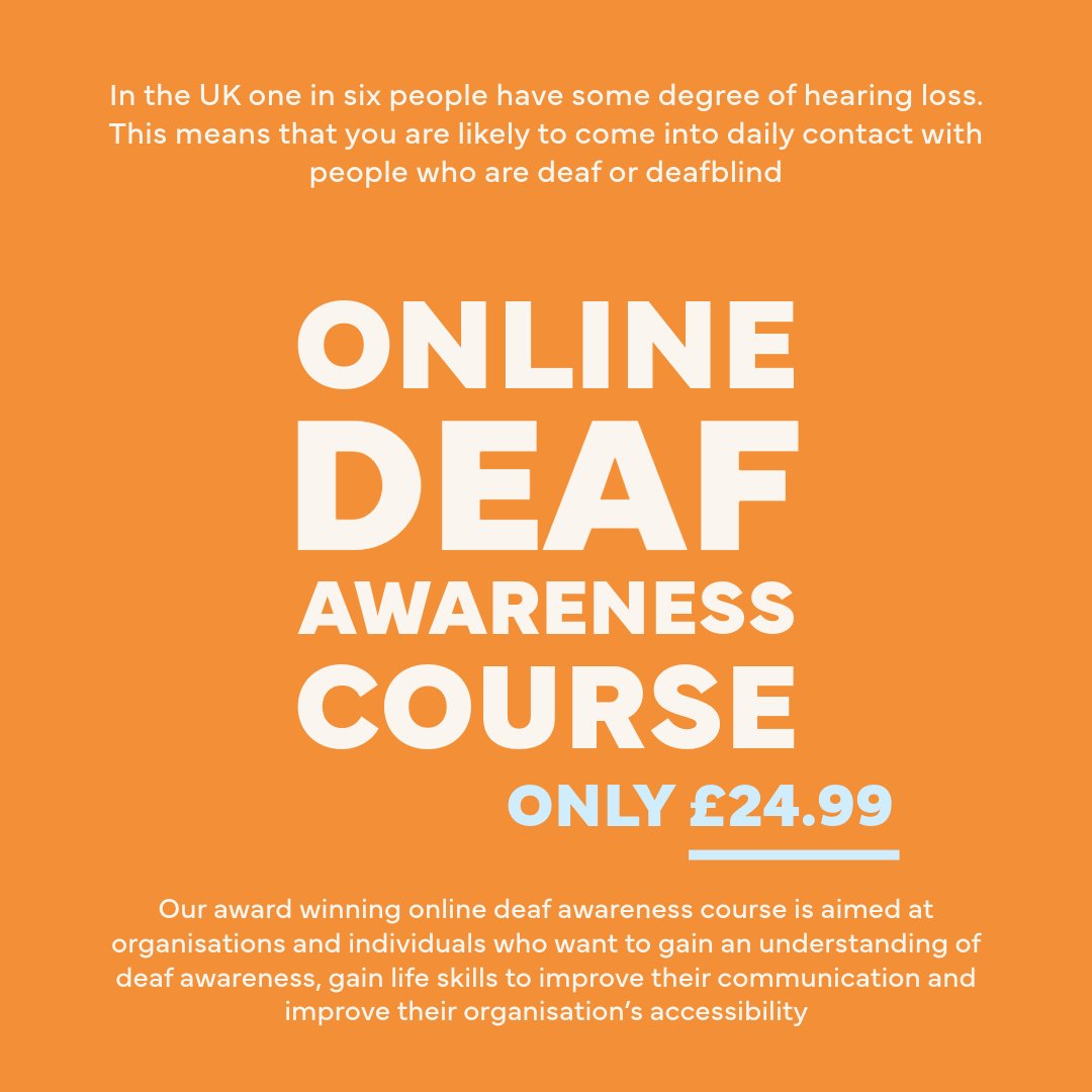 Break down communication barriers with our online deaf awareness course!

Our course is now available for purchase at just £24.99 through the link to the shop here - 
shop.signature.org.uk/products/onlin…

#DeafAwareness #Deaf #OnlineLearning #BSL