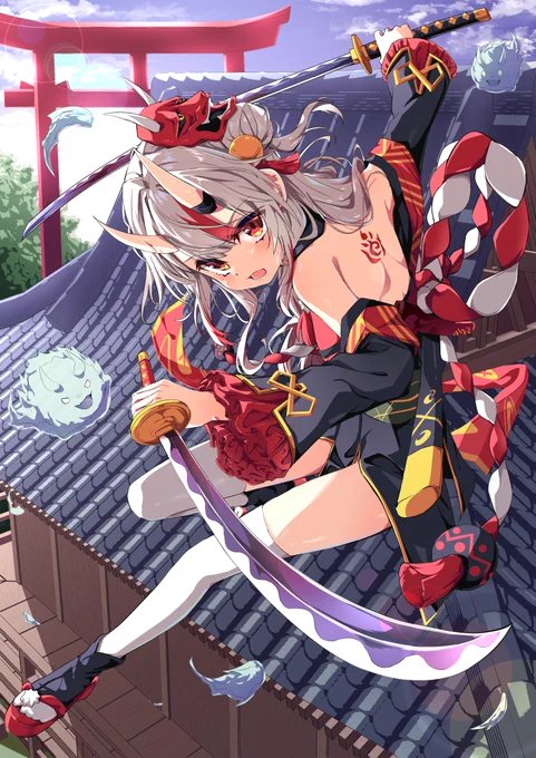阿修羅と羅刹 #百鬼絵巻 