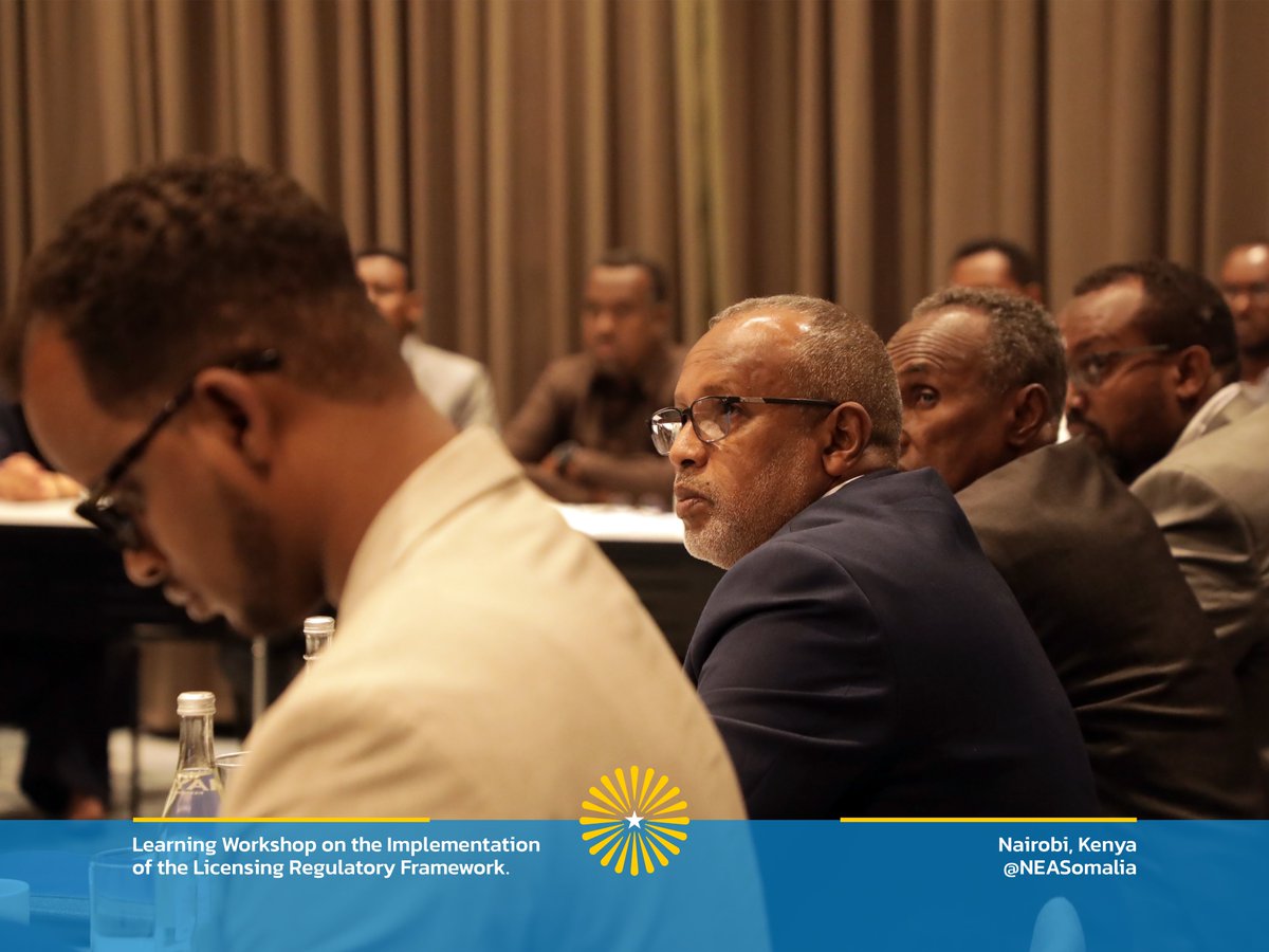 NEASomalia's tweet photo. Day 4 of the #NEA Workshop features in-depth discussions with Electricity Service Providers (ESPs) on the licensing regulatory framework. This dialogue is essential to building a regulatory structure that supports both private sector growth and national energy goals. https://t.co/yRGd3iDdNN