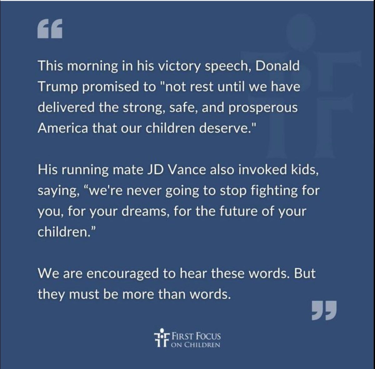 BruceLesley's tweet photo. Here is the @First_Focus statement on the election… https://t.co/myelGl9XWw