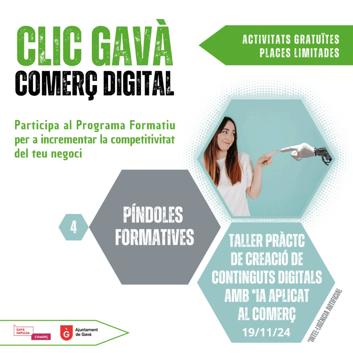 🌟 Descobreix com la Intel·ligència Artificial (IA) pot revolucionar el teu comerç amb dos tallers imperdibles! 🌟

Més info 🧵👇
