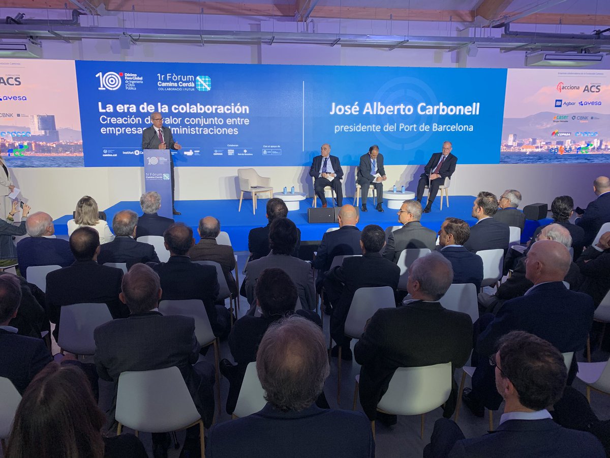 Inauguran el X Foro y el 1er Forum:

- José Alberto Carbonell, presidente del <a href="/PortdeBarcelona/">Port de Barcelona</a>
- Salvador Alemany, presidente del <a href="/InstitutCerda/">Institut Cerdà</a>
- Pere Calvet, decano de <a href="/caminscat/">Enginyeria de Camins de Catalunya</a>
- <a href="/MA_Carrillo_S/">Miguel Ángel Carrillo Suárez</a>, presidente de la #FundaciónCaminos 

#ForoCaminosCerdà