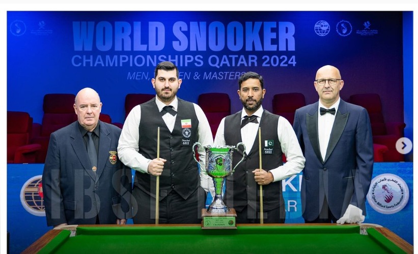 Pakistan’s snooker champ Mohammad Asif wins the 2024 IBSF World Snooker Championship in Doha, claiming his 3rd world title! DG PSB Mr. Muhammad Yasir Pirzada congratulates Asif &amp; Pakistan Billiard &amp; Snooker Association on this unforgettable victory. Proud moment for 🇵🇰! #Champion