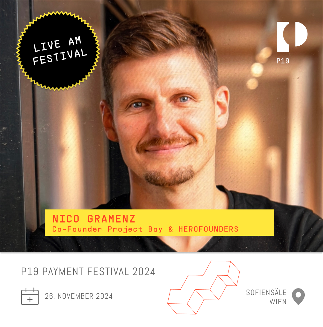 🌟Nico Gramenz, Co-Founder Project Bay &amp; HEROFOUNDERS, live am #P19 #PaymentFestival!
📅 26. November 2024
📍 Sofiensäle, Wien
🎫 bit.ly/3yCAY47