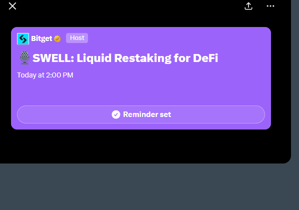 guerreig's tweet photo. @bitgetglobal @swellnetworkio Reminder set let’s go 🔥 https://t.co/LD06x0GNvB