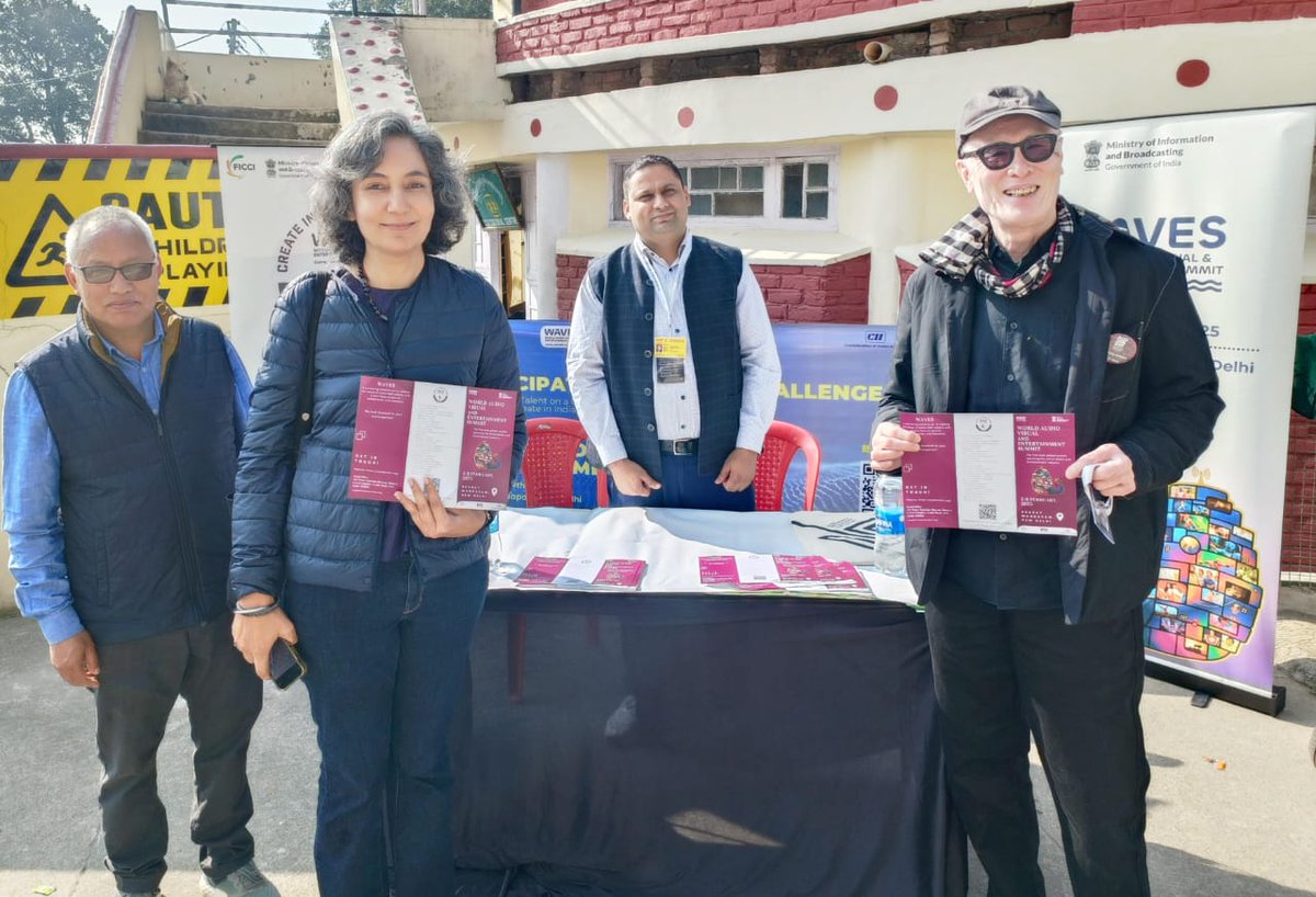 Team PIB Shimla reaches the Dharamshala Film Festival to cast a spotlight on WAVES 2025 &amp; ‘Create In India Challenge’

The challenge aims to help emerging creators showcase their potential at a global level.

For more details, visit: wavesindia.org/challenges-2025