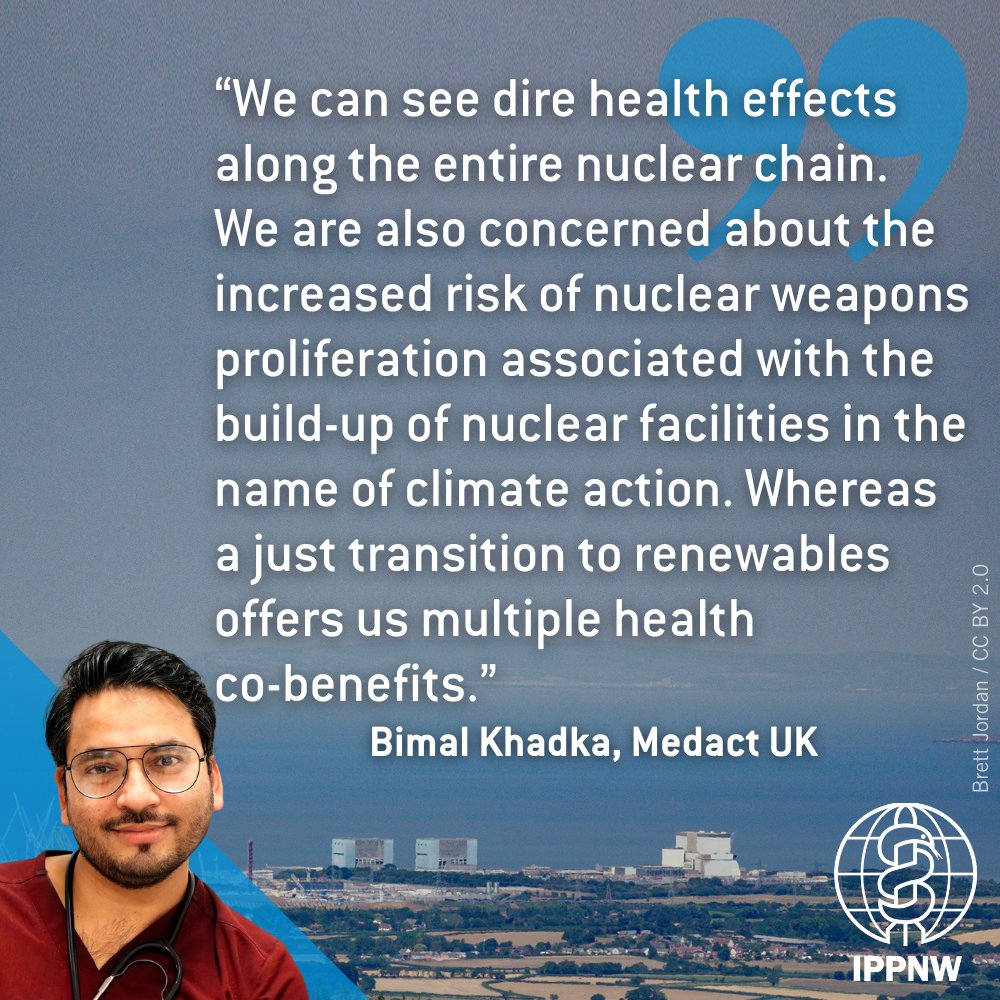 The future is renewable, not radioactive! Nuclear energy is no solution to the climate crisis and will further jeopardize our right to health. It is too dirty, too dangerous, too slow and too expensive.
👉ippnw.org/COP29 #COP29 #nuclearfree