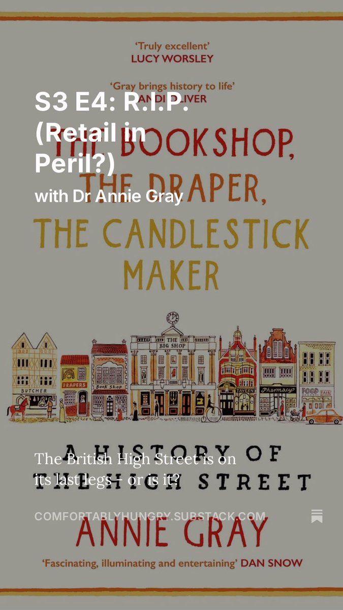 sam bilton (@mrssbilton) on Twitter photo Episode 4 is out! I chat to <a href="/DrAnnieGray/">Annie Gray</a> about her latest book and the dark side of the high street.
Link in bio or available now on your favourite podcast platform. Episode 4 is out! I chat to <a href="/DrAnnieGray/">Annie Gray</a> about her latest book and the dark side of the high street.
Link in bio or available now on your favourite podcast platform.