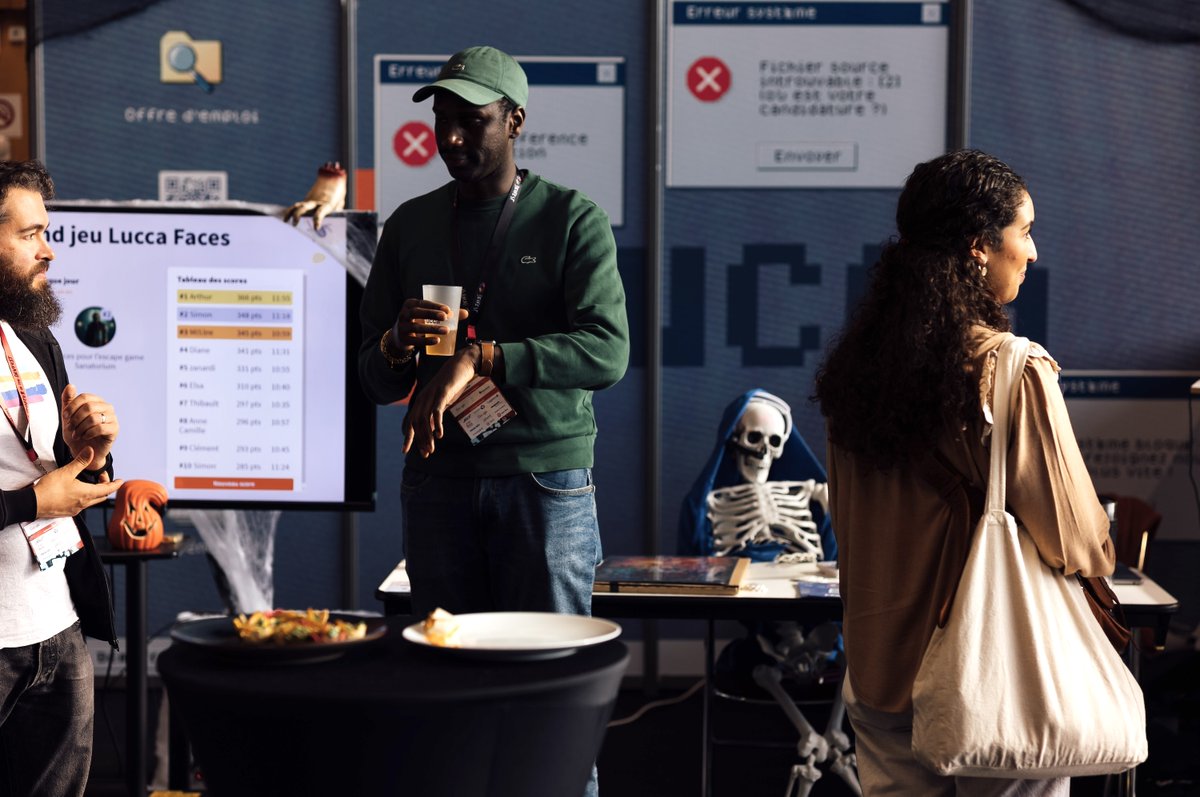 LuccaSoftware's tweet image. Aucun dev Lucca n&apos;a été blessé pendant le @devfestnantes.

Si l&apos;horreur était au menu, nos équipes en sont sorties indemnes. Aucune erreur de parcours non plus pour les visiteurs venus à notre rencontre.

Cette édition aux airs lucc(ha)alloween-esques était un sans faute.