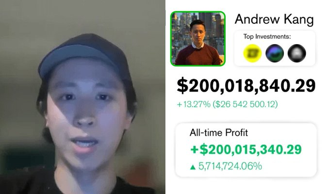 这是 Andrew Kang 的故事 — <a href="/Rewkang/">Andrew Kang</a>

一位从 $5,000 赚到 2.08 亿美元的传奇加密交易员！

他自 2020 年以来准确预测了每一次市场下跌。

以下是他被视为交易传奇的原因，以及他的持仓分析👇🧵