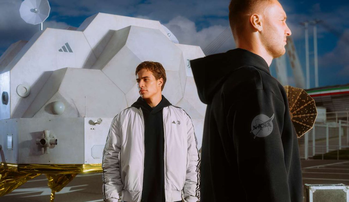 juvenewslive's tweet photo. Juventus and Adidas have launched a NASA-themed lifestyle collection. https://t.co/p26ygIxJ6Y