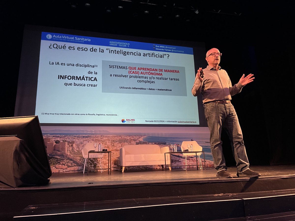 Comenzamos con ⁦<a href="/edutornos/">Eduardo Tornos</a>⁩ con taller de IA #balmis2024