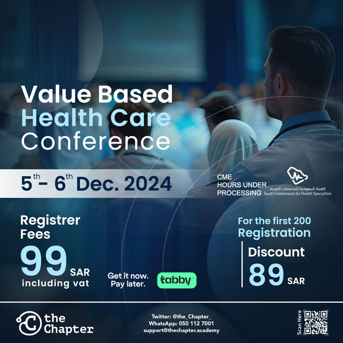 the_Chapter_'s tweet photo. 🌟 انضموا إلينا في المؤتمر الأول من نوعه في الشرق الأوسط: (Value Based Healthcare) مع خبراء عالميين!
فرصة للممارسين لمناقشة طرق تحسين جودة الرعاية من خلال قيمة الخدمة المقدمة ✨
خصم لأول 200 مسجل !
سجل الآن:
https://t.co/VLUdl6k31I
#TheChapter https://t.co/VykaR5yWSw