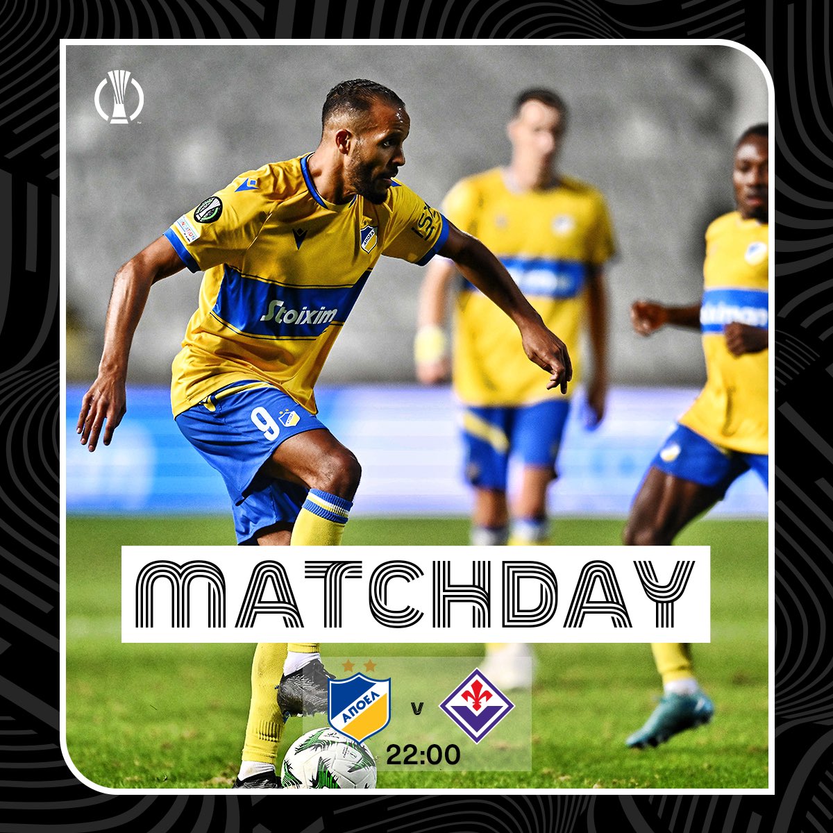 apoelfcofficial's tweet image. ⚽️ #𝙈𝙖𝙩𝙘𝙝𝙙𝙖𝙮
🆚 ACF #Fiorentina
🏆 #UEFAConferenceLeague
ℹ️ League Phase, Matchday 3
🏟 GSP Stadium
📍 Nicosia 🇨🇾 
🕙 22:00 (CYP)
📺 CyBC 1 (ΡΙΚ 1)
📲 #APOELFC #APOvFIO #UECL #apoelfclive