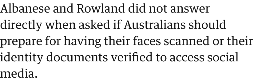 oneofthedamons's tweet photo. @Jeff_Sparrow No answers, just blind faith in age-verification technology that  has never been implemented and apparently will be controlled by the very entities responsible for the harms. Pathetic. https://t.co/c0riHMm5Yy