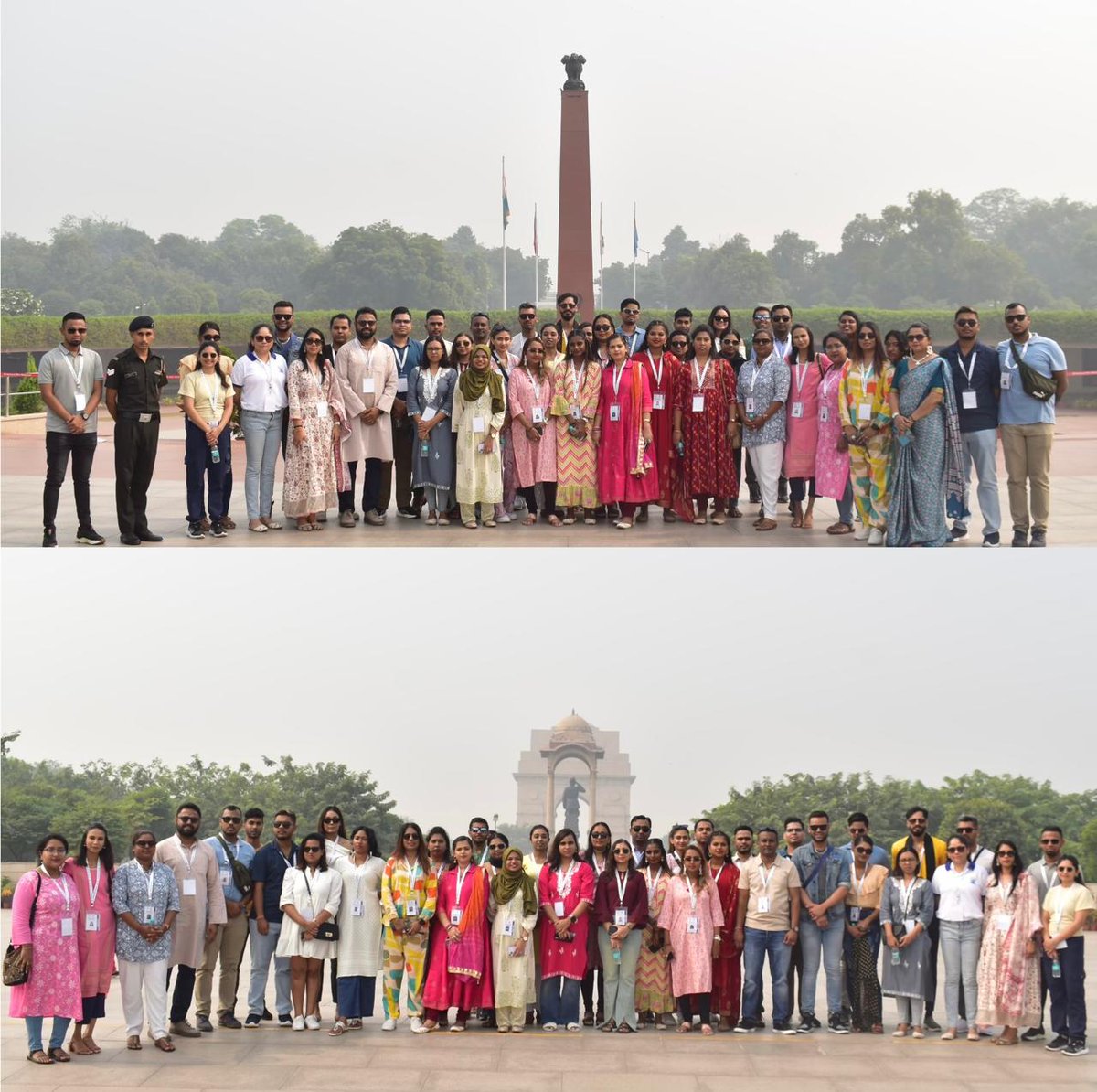 salute2soldier's tweet photo. Indian #Diaspora from eight countries, attending 78th Edition of #KnowIndiaProgram under the aegis of @MEAIndia, were taken on guided tour at #NationalWarMemorial. While being briefed about concept and layout of the Memorial, digital tributes were paid to #Bravehearts by them. https://t.co/tcqqKrdCRV