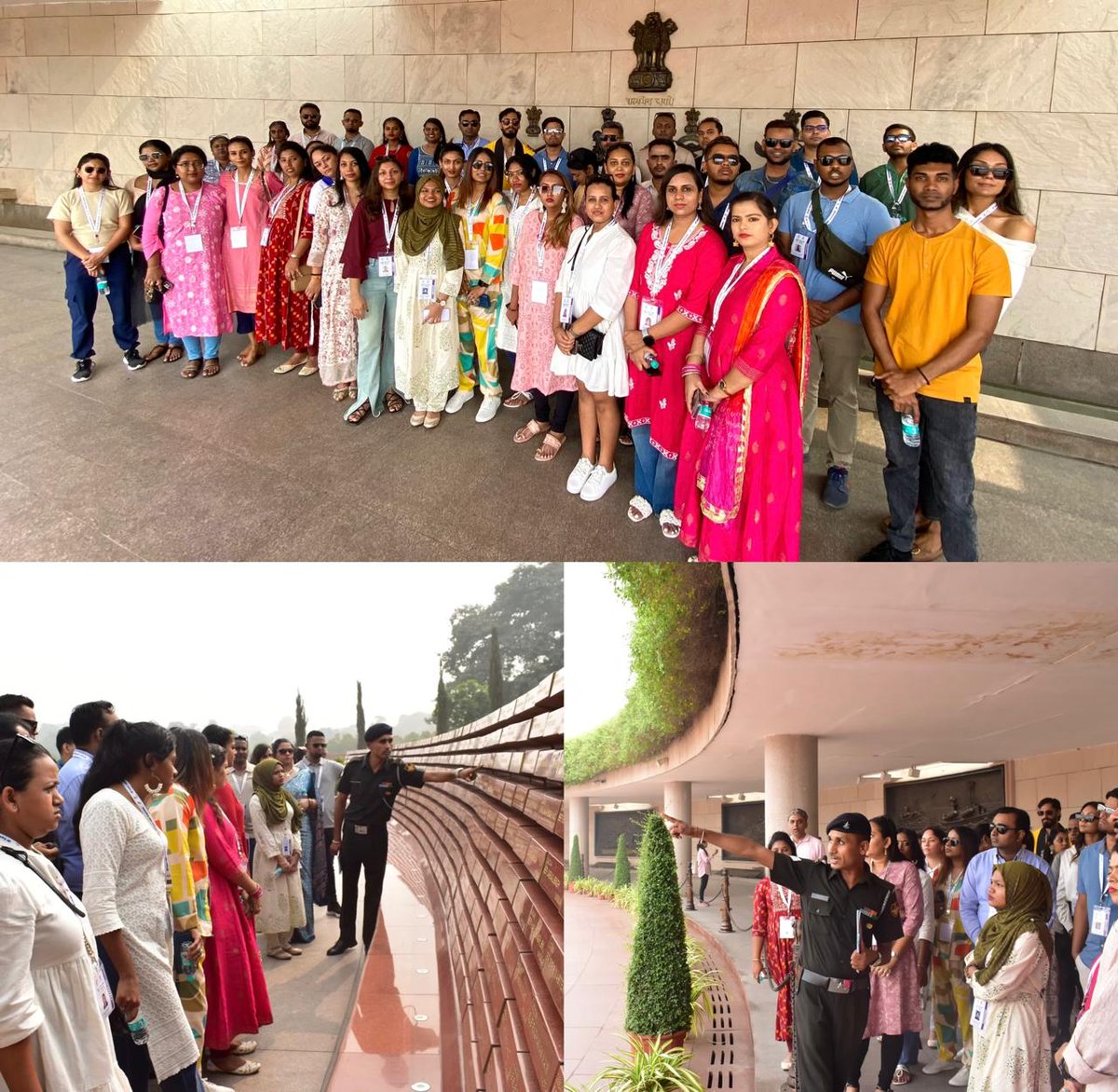 salute2soldier's tweet photo. Indian #Diaspora from eight countries, attending 78th Edition of #KnowIndiaProgram under the aegis of @MEAIndia, were taken on guided tour at #NationalWarMemorial. While being briefed about concept and layout of the Memorial, digital tributes were paid to #Bravehearts by them. https://t.co/tcqqKrdCRV