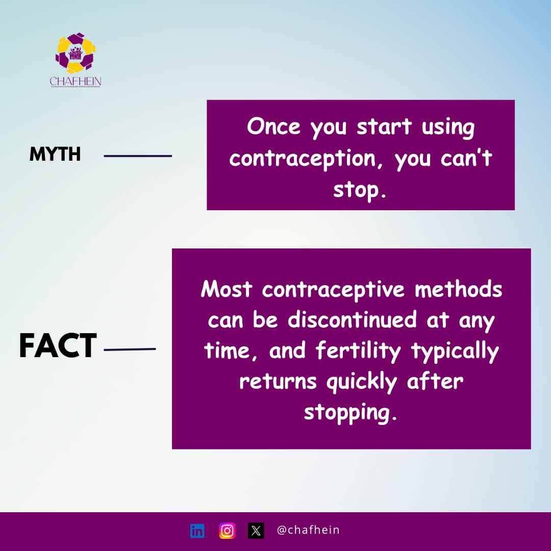 chafhein's tweet photo. Don't let misconceptions hold you back!
 Learn the truth about contraception, take control of your reproductive health, and share with a friend who needs to know!

 #ContraceptionEducation 
#Empowerment #ContraceptionMyths #ReproductiveHealth https://t.co/1kuX19HLVU