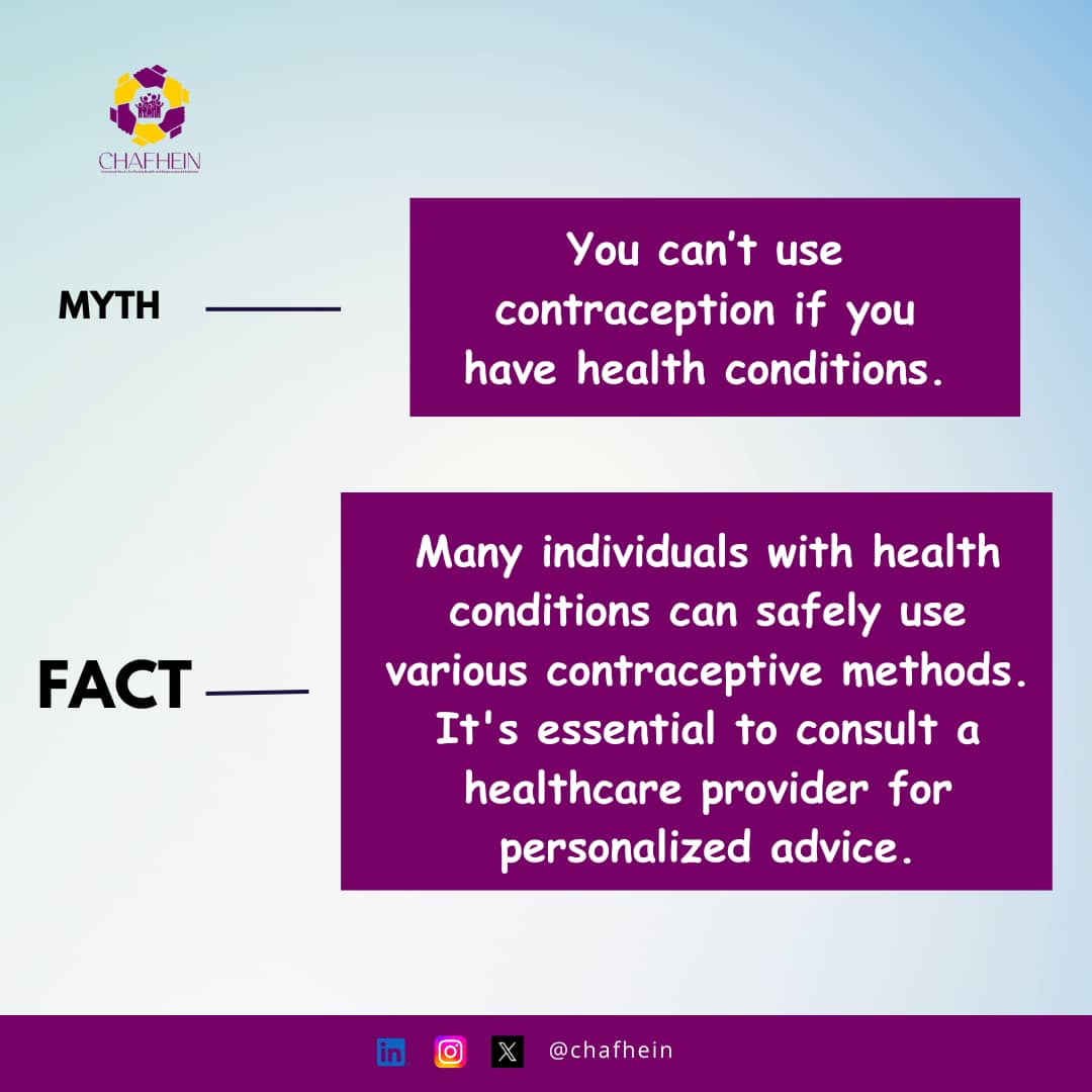 chafhein's tweet photo. Don't let misconceptions hold you back!
 Learn the truth about contraception, take control of your reproductive health, and share with a friend who needs to know!

 #ContraceptionEducation 
#Empowerment #ContraceptionMyths #ReproductiveHealth https://t.co/1kuX19HLVU