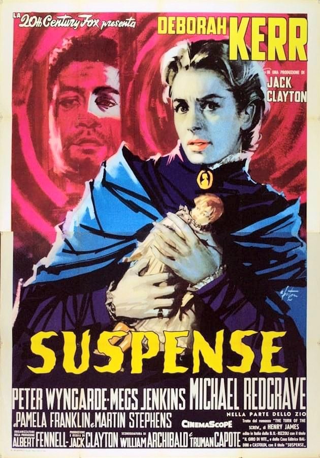 TheFilmFair's tweet photo. Italian movie poster for #TheInnocents (1961 - Dir. #JackClayton) #DeborahKerr #PamelaFranklin #PeterWyngarde #MichaelRedgrave #MartinStephens https://t.co/WKPLyqzwIU
