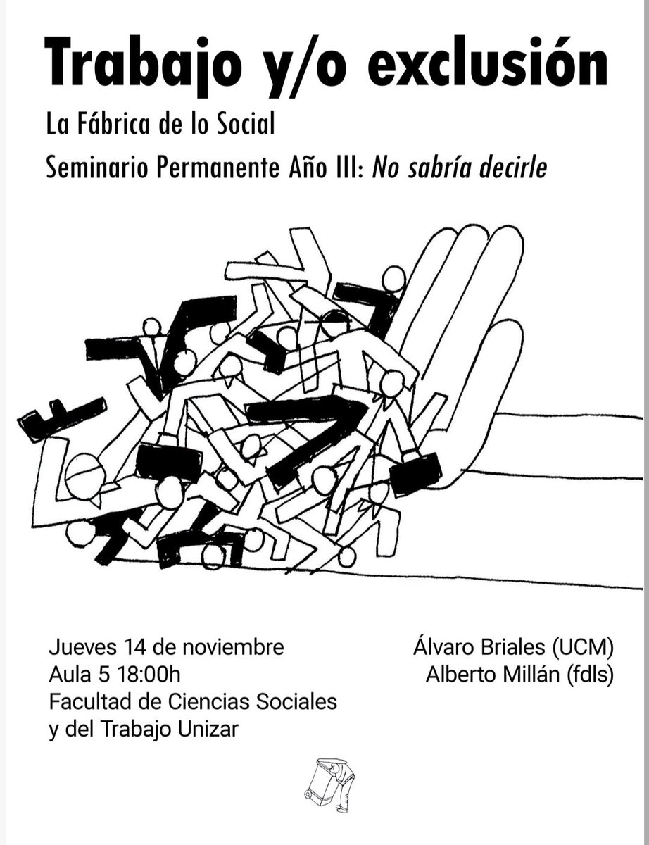 fabrica_lo's tweet photo. Reservad la fecha: el próximo jueves 14 de noviembre damos inicio al Seminario permanente de La Fábrica de lo Social - Año III, titulado "No sabría decirle", y lo hacemos fuerte, con dos conferencias que, partiendo del rechazo del trabajo 
⬇️⬇️⬇️ https://t.co/nDRzHUTw7o