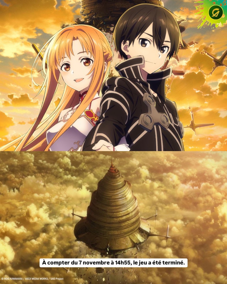 Le 7 novembre 2024, le jeu Sword Art Online a été terminé.✨

C’est le seul jour (pour de vrai) où tu peux RT et liker et ce tweet