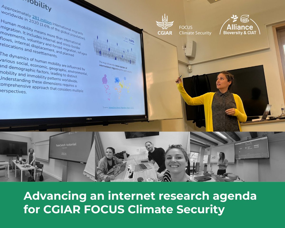 The digital landscape is transforming how we understand climate &amp; migration!

At the <a href="/digitalmethods/">Digital Methods</a> Summer School 2024, <a href="/CGIAR/">CGIAR</a> #ClimateSecurity Digital Methods team introduced TeleCatch and explored human mobility in 6 case studies.

Read it here: on.cgiar.org/3YEDGiF