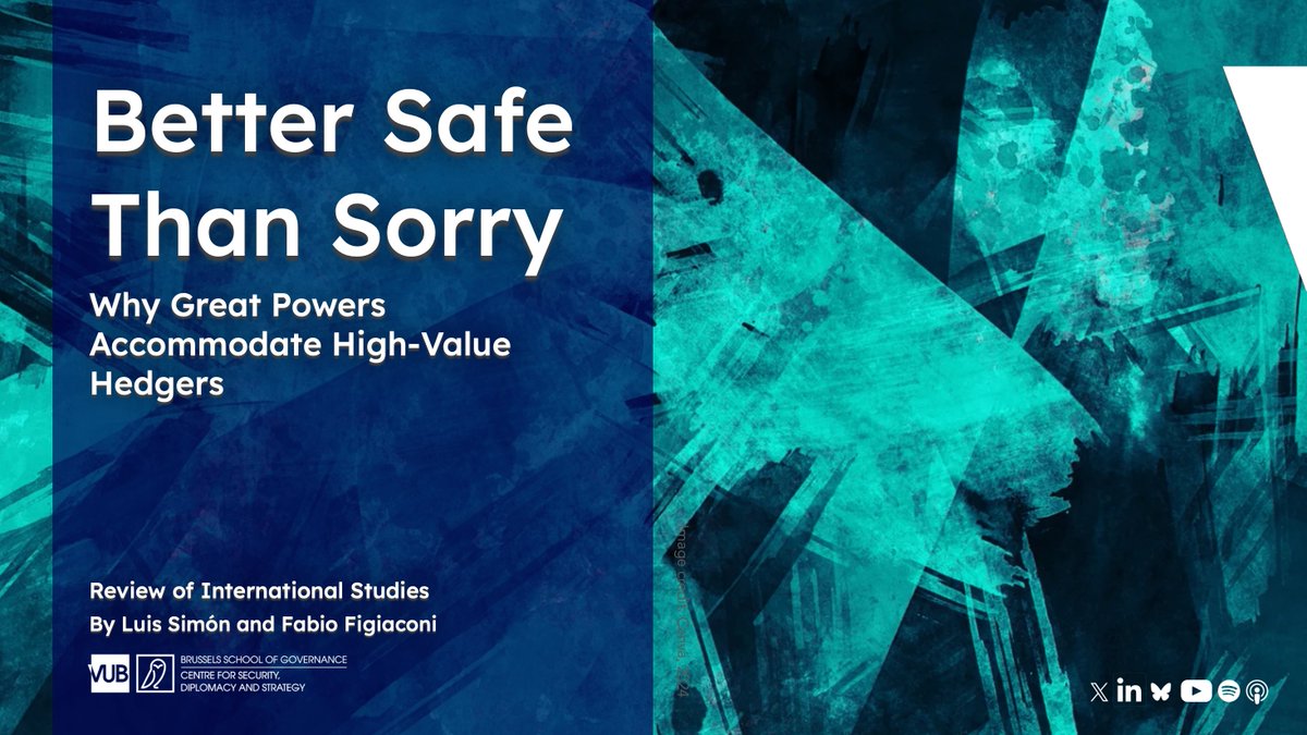 CSDS_Brussels's tweet photo. ❗️New Research❗️

Really timely research under our @ERC_Research project on Europe in US-China Rivalry! @LuisSimn and @FFigiaconi explain why great powers often accommodate “high-value hedgers” in @RISjnl. A must-read.

Read🔸 https://t.co/imug0BCZyl #VUBresearch https://t.co/bGs5ou8bOI