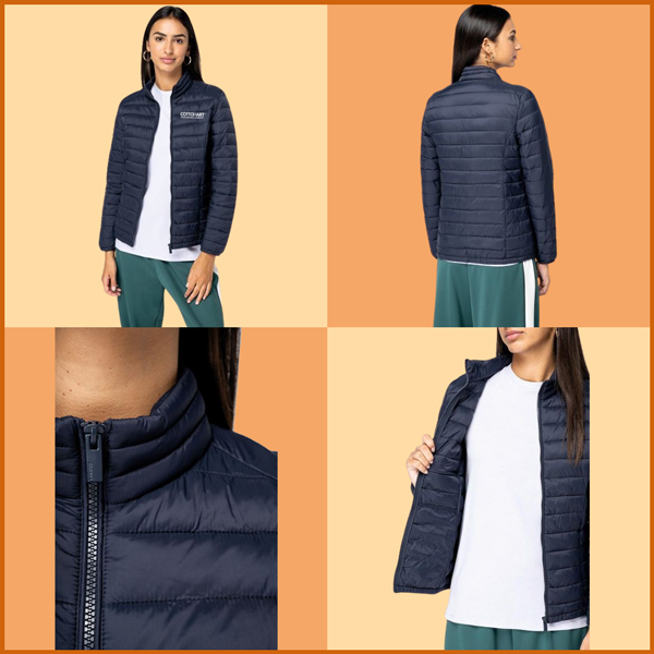 cottonartgmbh's tweet image. Die Damen Steppjacke mit Sorona vereint stilvolles Design und innovative Funktionalität. Gefüllt mit Sorona®, einer nachhaltigen und leistungsstarken Faser, bietet sie hervorragende
 #DamenJacke #Steppjacke #Sorona #NachhaltigeMode #KälteSchutz #Wärmeisolierung #ModeFürFrauen