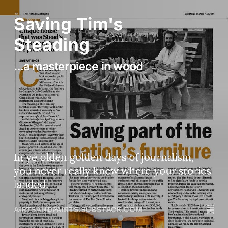 JanPatience's tweet photo. Beatrix Wood @trixpixmedia has made a beautiful film about the genius in wood that was Tim Stead. It also tells the story of how, 20+ years after his death, his widow Maggy tries to secure her own future and that of his A-listed masterwork, The Steading. 
https://t.co/NBcx8RLYXM https://t.co/42ujOMikBf