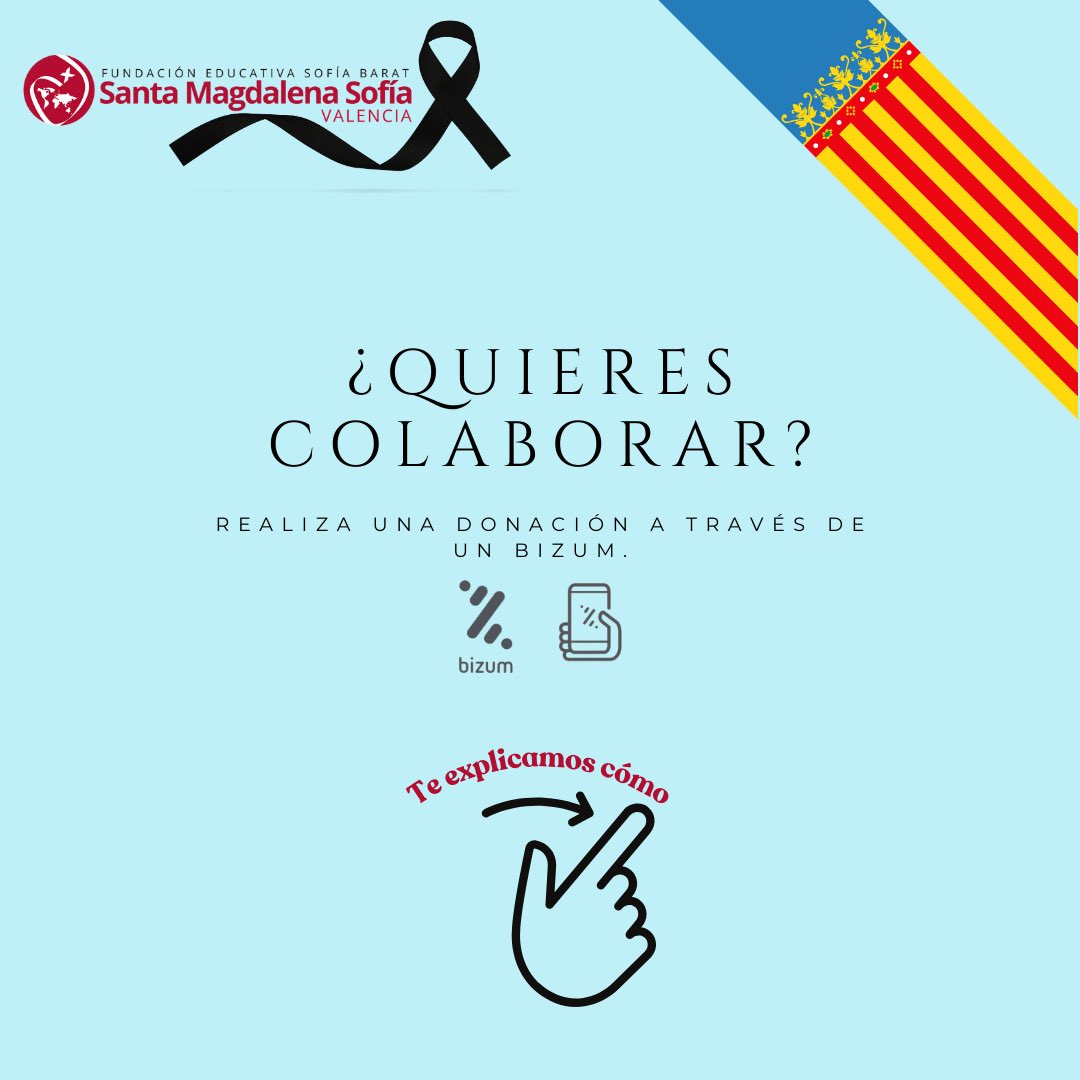 SMS_Valencia's tweet photo. Como Fundación queremos sumarnos a las campañas de Cáritas València y Escuelas Católicas "Escuelas en pie" para ayudar a los centros educativos damnificados por la DANA. Colabora mediante un BIZUM y haz una donación.

#SomosFESB
 #educacion #escuela #dejatever https://t.co/8u8ehkJclj