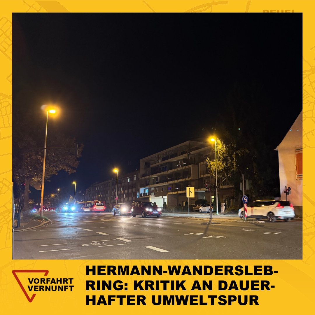 🚫 Kritik an der dauerhaften Umweltspur auf dem Hermann-Wandersleb-Ring! 🚫

Die Stadtverwaltung plant, die Umweltspur auf dem Hermann-Wandersleb-Ring dauerhaft zu machen, doch die negativen Auswirkungen auf den Verkehr sind nicht zu ignorieren:

❗ Reisezeitverluste für 20.000