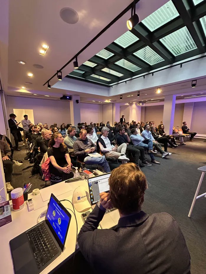 The Big Whale 🐳 (@thebigwhale_) on Twitter photo 🚀 Our "Future of Wallets" breakfast event in Paris kicks off!
Packed house for <a href="/gregory_raymond/">Grégory Raymond 🐳</a>'s expert panel featuring: <a href="/clarisse_hagege/">Clarisse Hagège</a> (<a href="/dfnsHQ/">Dfns</a>), <a href="/ComeProst/">Côme Prost</a> (<a href="/base/">Base</a>), <a href="/P3b7_/">Charles Guillemet</a> (<a href="/Ledger/">Ledger</a>), and <a href="/jdetychey/">Jerome de Tychey 🦇🔊</a> (<a href="/Cometh/">Cometh</a>)
Special thanks to DFNS and Base for their support! 🚀 Our "Future of Wallets" breakfast event in Paris kicks off!
Packed house for <a href="/gregory_raymond/">Grégory Raymond 🐳</a>'s expert panel featuring: <a href="/clarisse_hagege/">Clarisse Hagège</a> (<a href="/dfnsHQ/">Dfns</a>), <a href="/ComeProst/">Côme Prost</a> (<a href="/base/">Base</a>), <a href="/P3b7_/">Charles Guillemet</a> (<a href="/Ledger/">Ledger</a>), and <a href="/jdetychey/">Jerome de Tychey 🦇🔊</a> (<a href="/Cometh/">Cometh</a>)
Special thanks to DFNS and Base for their support!