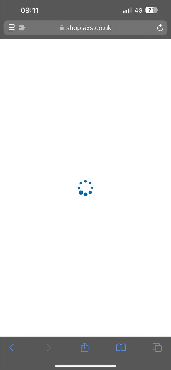 CaitTutt's tweet photo. @axs @AXS_UK in the presale for jingle bell ball tickets,  I get through and your page isn’t doing anything other than this been doing it for 10 minutes now https://t.co/JiVNEMCbfv
