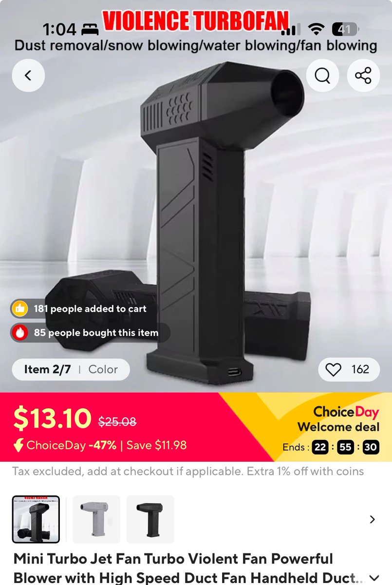 boxcardavid's tweet image. Dyson knockoff turbine motor fans are dirt cheap on Aliexpress and going into fun stuff like these handheld fans that move a lot of air. 

200 watts 200 grams CNC impeller $5, crazy.