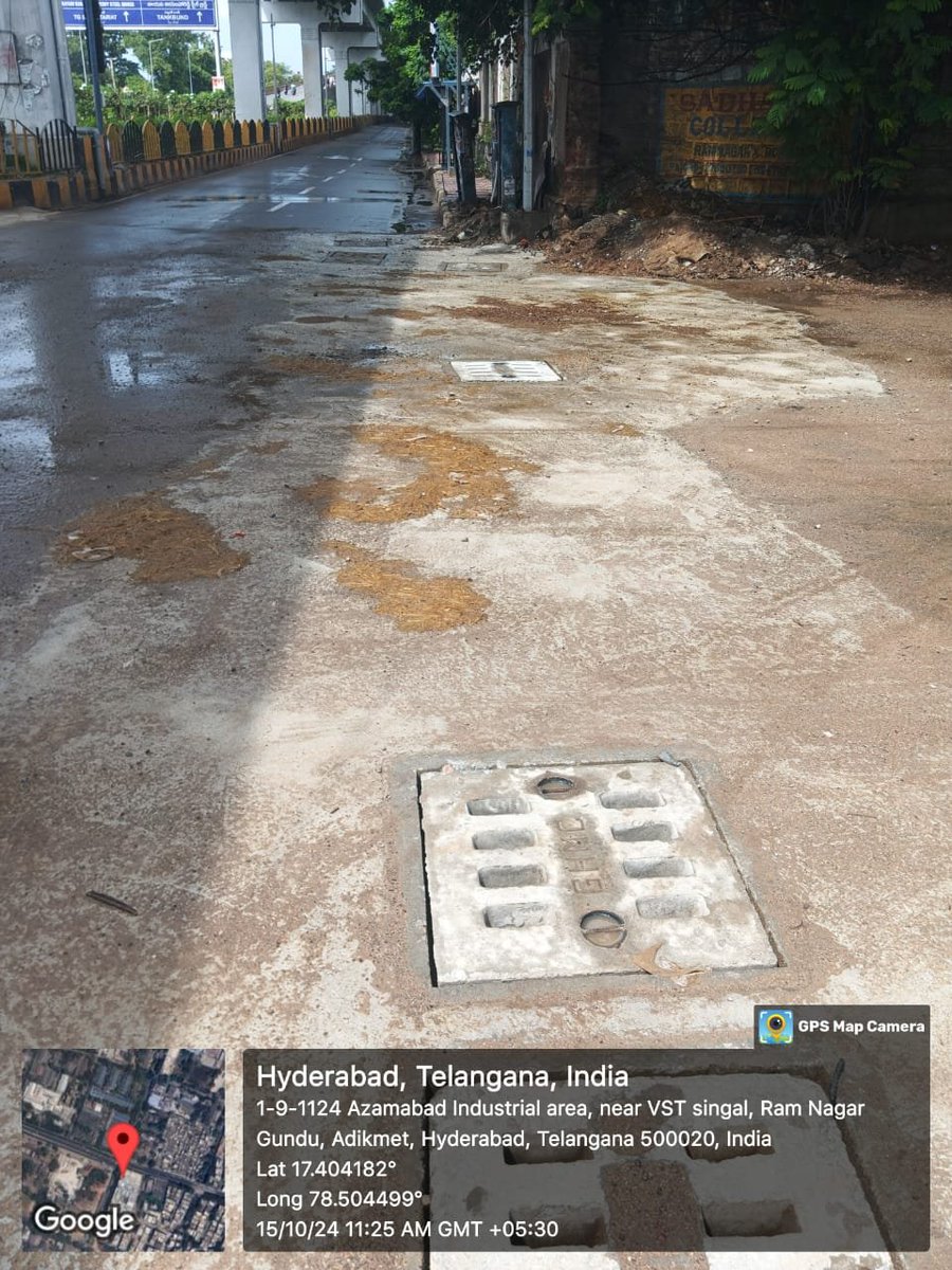 Ae_Adikmet's tweet photo. @EngineeringGhmc Ramnagar main roads water stagnation problem has been attended by remodelling the sw drain at VST X ROAD https://t.co/zJs02dwfn4