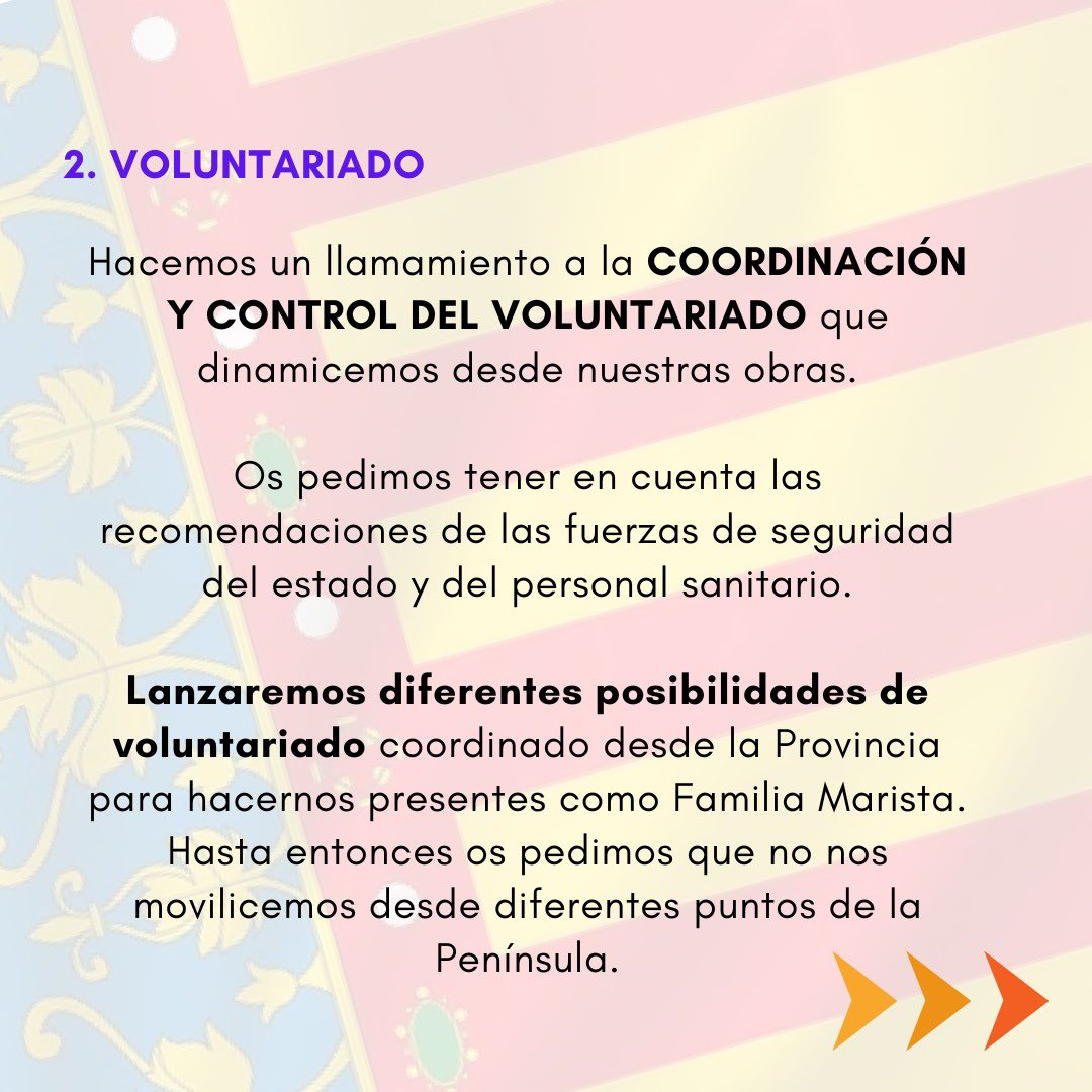 AYUDA | Nuestra
<a href="/FundMChampagnat/">Fundación Marcelino Champagnat</a>
ha habilitado un número de cuenta y un código BIZUM para poder atender las necesidades prioritarias provocadas por la #DANA. Se dará reporte semanal del importe recaudado, así como del destino de los fondos.  #ValenciaCuentaConmigo