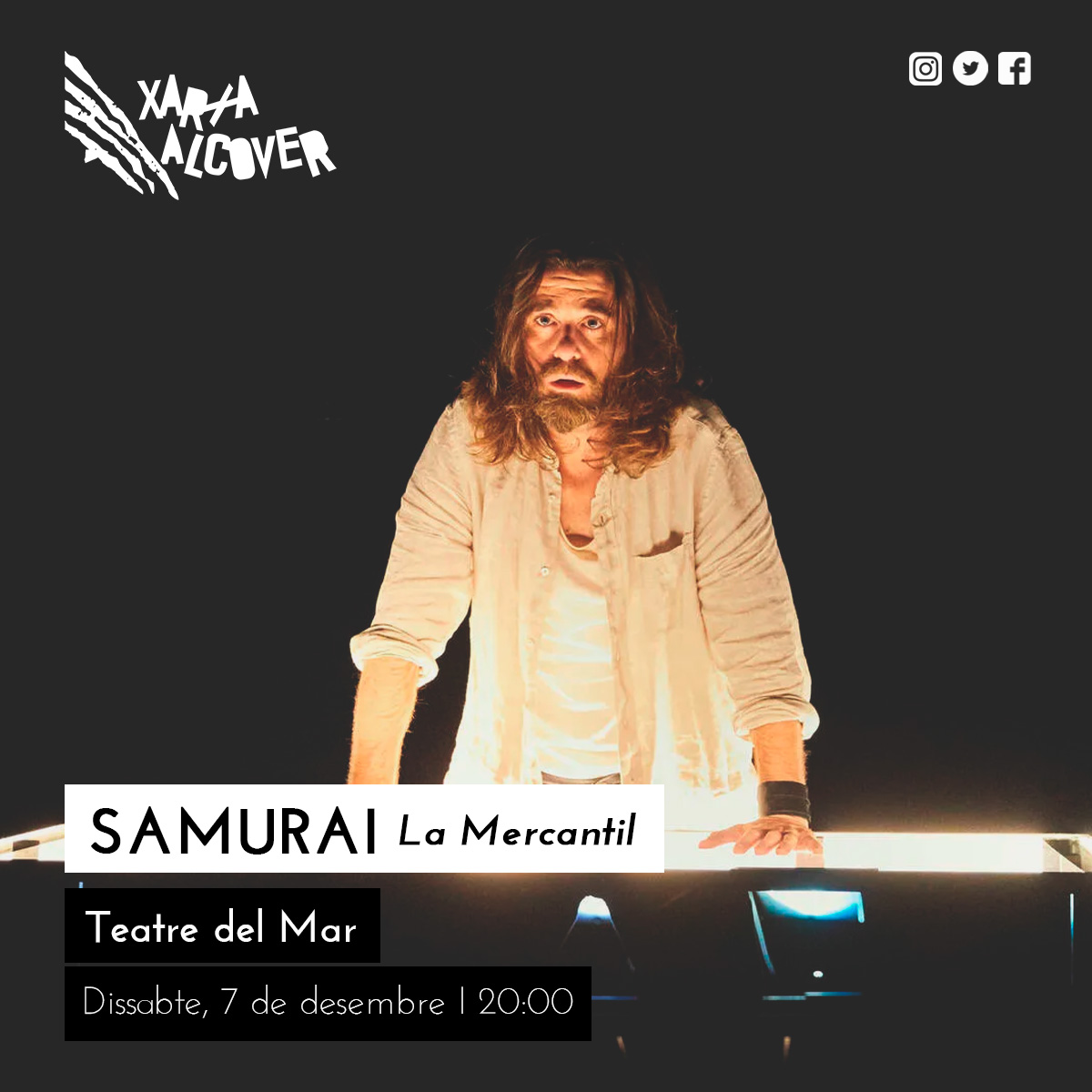 Xarxa Alcover (@xarxaalcover) on Twitter photo 🎭 SAMURAI, un espectacle de la companyia La Mercantil, està el pròxim 7 de desembre al <a href="/TeatredelMar/">Teatre del Mar</a>. 😊
♦️L'obra de Ferran Joanmiquel és la història d'un trauma que ens endinsa en la ment d'un professor 🧑🏫 que es creua perillosament amb la d'un alumne adolescent. 🎭 SAMURAI, un espectacle de la companyia La Mercantil, està el pròxim 7 de desembre al <a href="/TeatredelMar/">Teatre del Mar</a>. 😊
♦️L'obra de Ferran Joanmiquel és la història d'un trauma que ens endinsa en la ment d'un professor 🧑🏫 que es creua perillosament amb la d'un alumne adolescent.