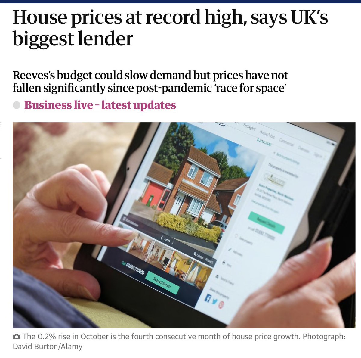House prices at record high, says UK’s biggest lender
theguardian.com/money/2024/nov…