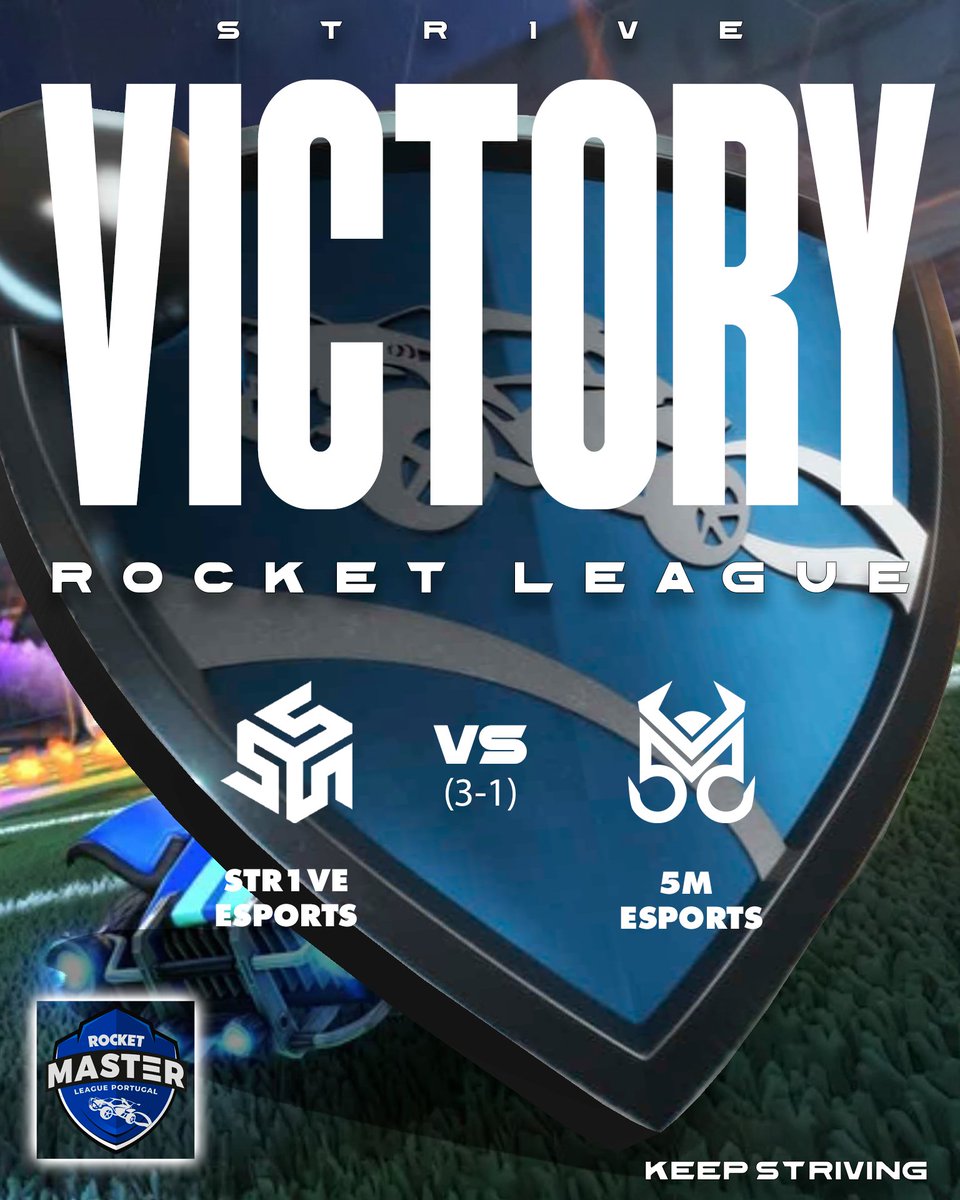 str1veesports's tweet photo. Garantimos os 3 pontos contra os 5M Esports e assegurΓ‘mos o primeiro lugar na liga!
Vemo-nos dia 15 na LAN para a prΓ³xima etapa da nossa caminhada.
ππππ© πππ«ππ―π’π§π
#keepstr1ving #rocketleague #rocketleaguept #ligaportuguesa #esportspt #competicao #RMLP #RMLPnaRTP https://t.co/TnamPHAQhx