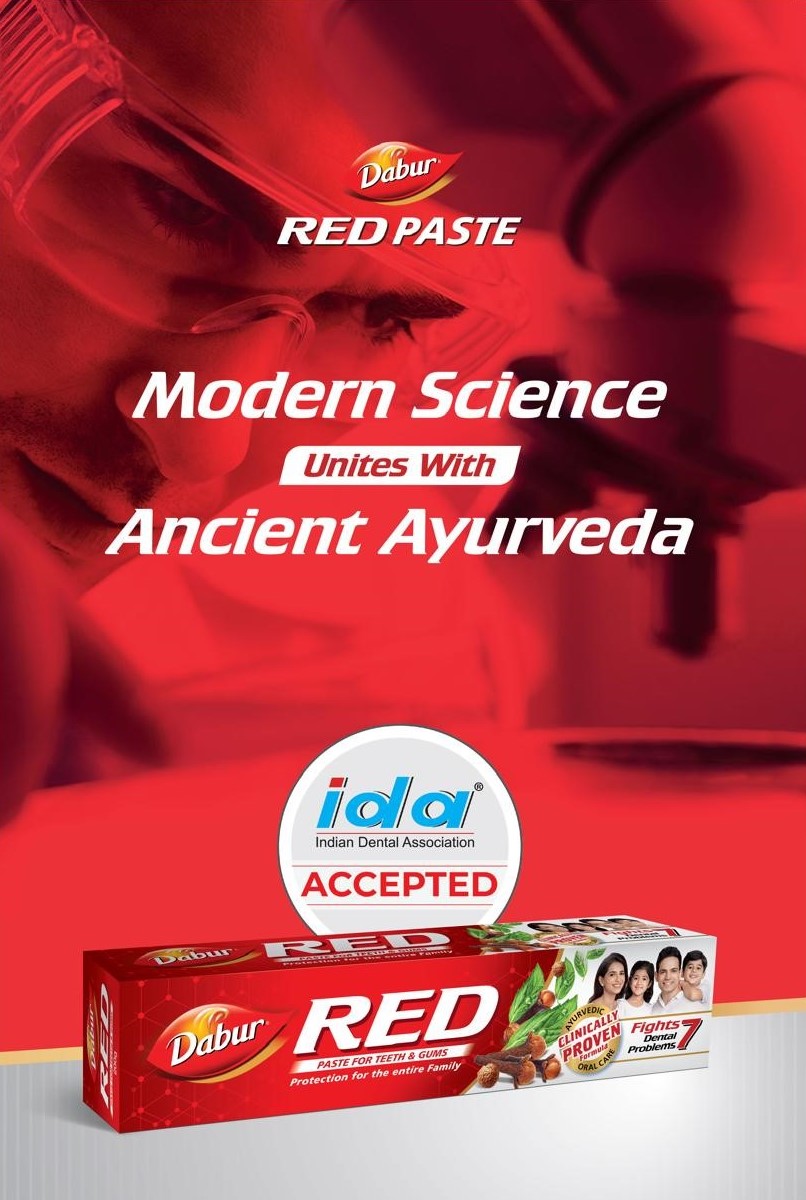 Today, I have some really exciting news to share that truly warms my heart! Our beloved Dabur Red Paste has become India’s first Ayurvedic toothpaste to get acceptance from Indian Dental Association (IDA), a consortium of allopathic dental practitioners.
Thank you for trusting us