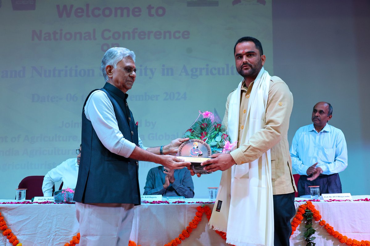 National Conference on "Food &amp; Nutrition Security in Agriculture" (FNSA - 2024) Successfully Jointly Organized by All India Agri. Students Association, VGU, Jaipur and Forum of Agriculturist and Rural Megamind Enablers of Rajasthan (FARMER) at #VGU_Jaipur on 06 &amp; 07 Nov., 2024.