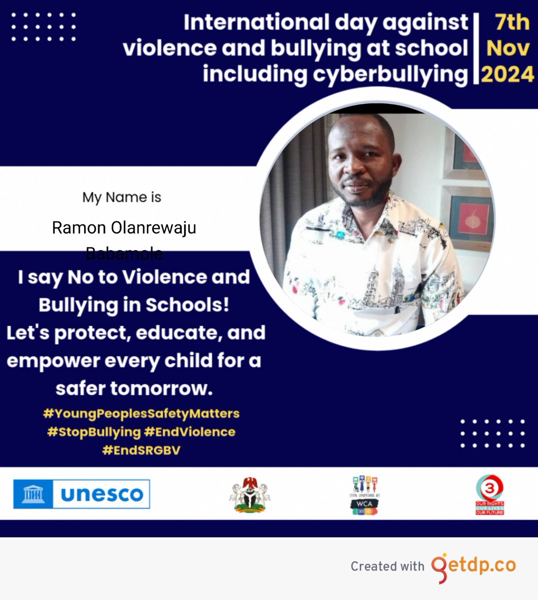 I say no to any form of violence