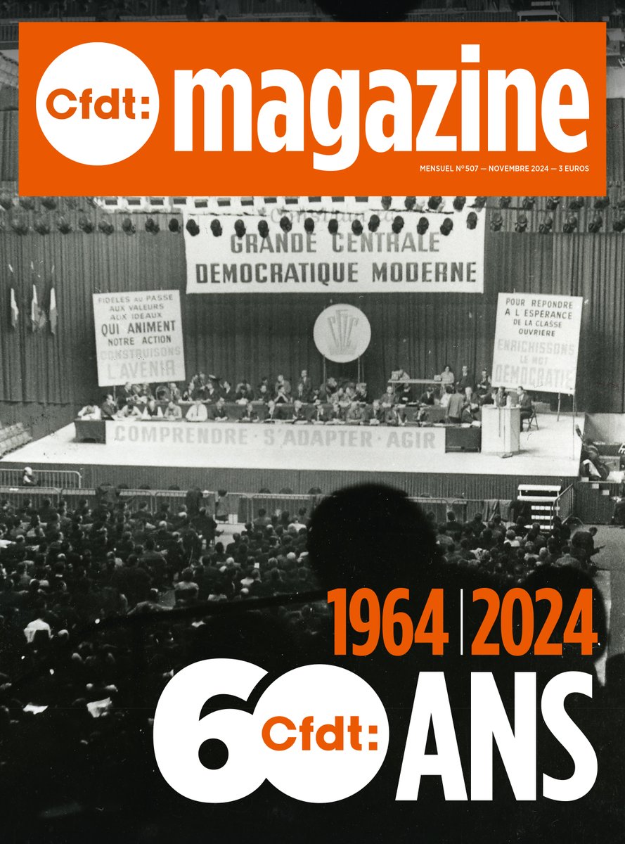 Il y a 60 ans jour ou pour jour, le congrès de <a href="/Paris/">Paris</a> votait à 70,12% l'évolution du sigle CFTC en <a href="/CFDT/">CFDT</a>.
Cet anniversaire méritait bien un dossier spécial de #CFDTMagazine (que mettons en accès libre sur notre site) :
syndicalismehebdo.fr/article/1964-2…
