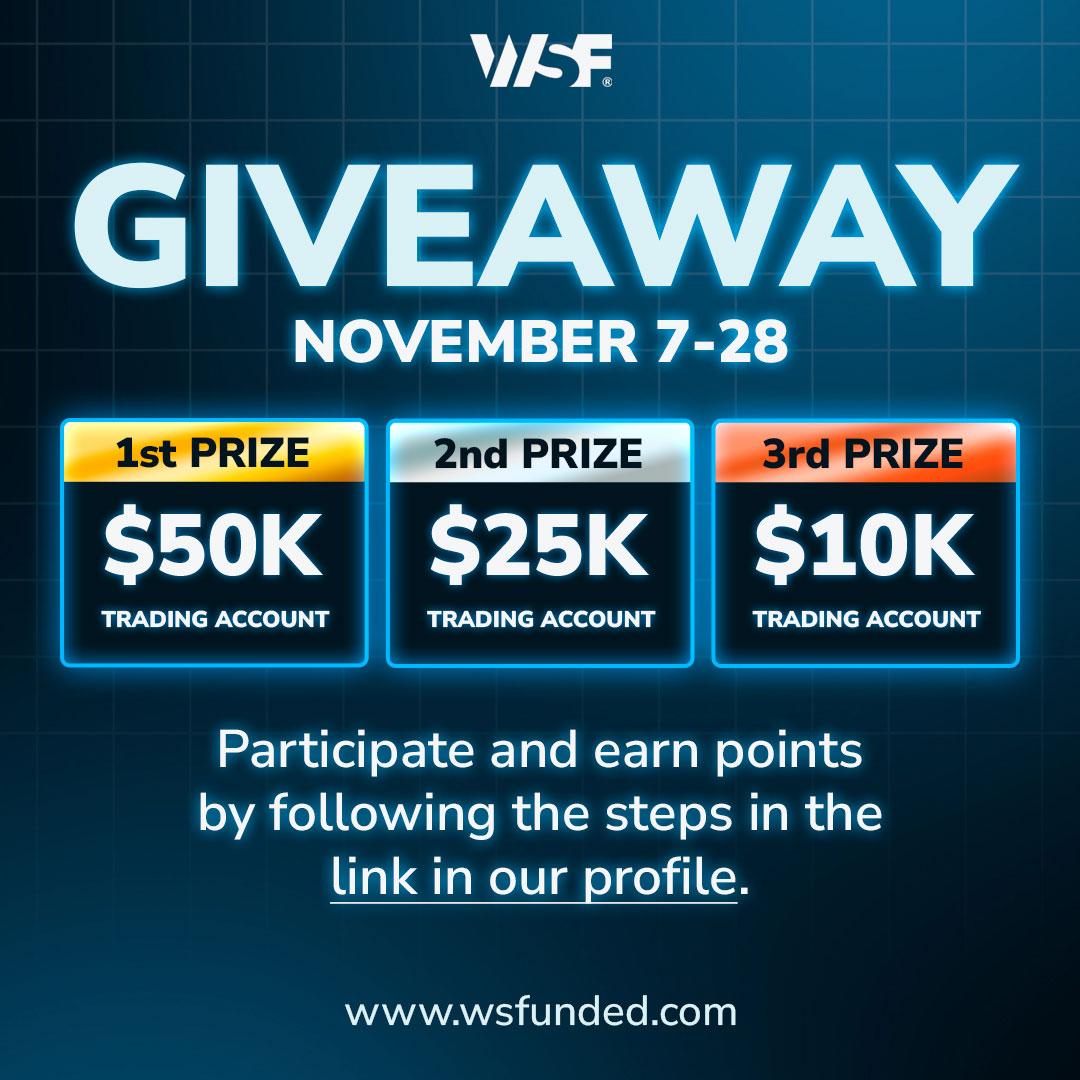🚨 BIG GIVEAWAY ALERT 🚨

💸 Win a funded trading account with $50K, $25K, or $10K to jumpstart your trading journey!

1️⃣ Follow the steps in our bio link
2️⃣ Complete as many actions as possible to boost your chances!

📅 November 7 - 28

🍀 Good luck, traders!