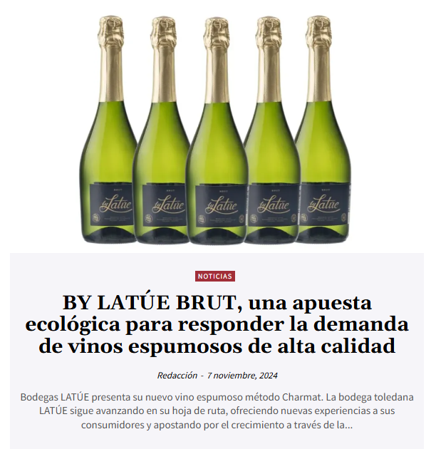En LATÚE seguimos ofreciendo nuevas experiencias a los consumidores y apostamos por la creación de productos innovadores y la promoción de variedades autóctonas. "BY LATÚE BRUT método Charmat" | #vinosespumosos #winelovers

Un artículo de <a href="/VinosCLM/">VinosCLM MEDIA</a> 
📰 vinosdecastillalamancha.es/by-latue-brut-…
